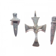 амулеты мечики+тамплиерский крест 10-12 век
