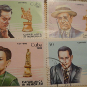 Спорт Шахматы Куба 1982 год серия из 4 марок
