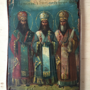 Икона св Василий, Иоанн, Григорий