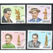 1982 г. Куба. 2709-2712 ** Капабланка. буклет шахматы спорт