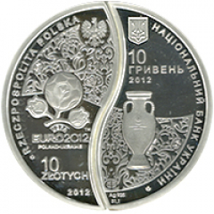 УЕФА. Евро-2012 Украина-Польша (набор из двух монет, которые состоят в круг диаметром 50 мм)